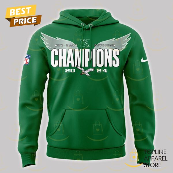 2024 NFC East Division Champions Kelly Green Philadelphia Eagles Hoodie