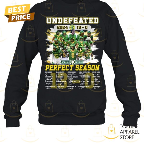 Undefeated 2024 Oregon Ducks Perfect Season Signature Unisex T-Shirt