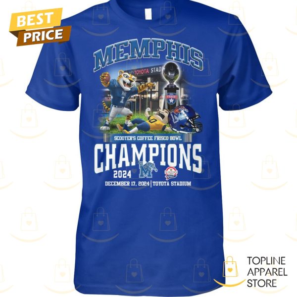 2024 Scooter Coffee Frisco Bowl Champions Memphis Tigers Unisex T-Shirt