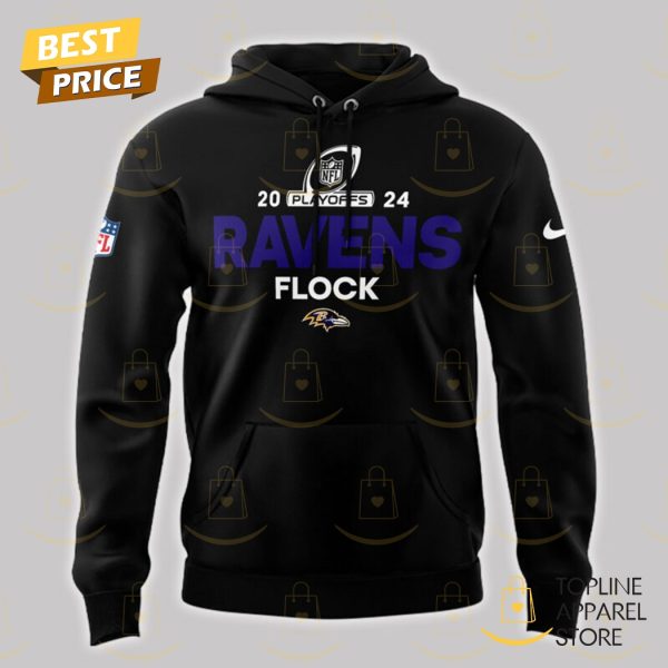 2024 Playoffs Baltimore Ravens Flock Hoodie