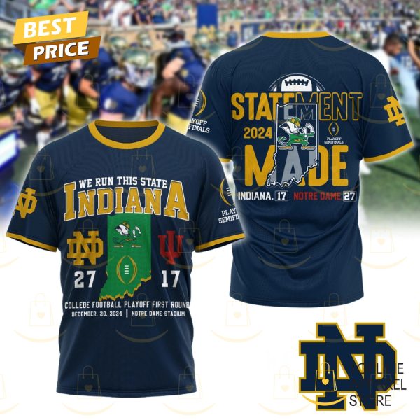 Notre Dame Fighting Irish Statement 2024 3D T-Shirt