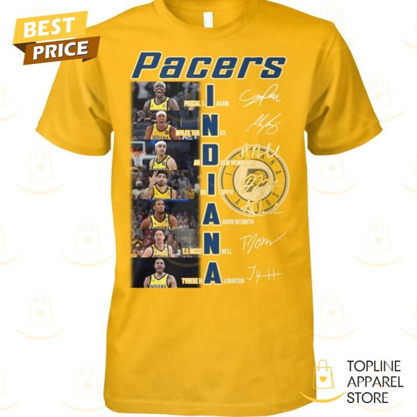 Indiana Pacers Basketball Team Signature Unisex T-Shirt