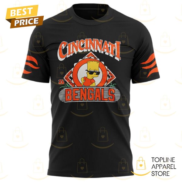 The Simpsons Bart x Cincinnati Bengals 3D T-Shirt