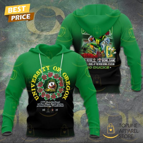 Oregon Ducks Football 2025 Rose Bowl Game Hoodie