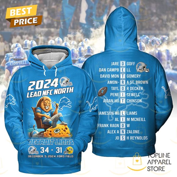 2024 Lead Nfc North Detroit Lions Hoodie