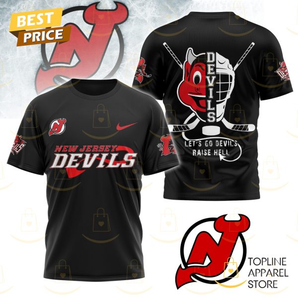 New Jersey Devils Let Go Devils Raise Hell 3D T-Shirt