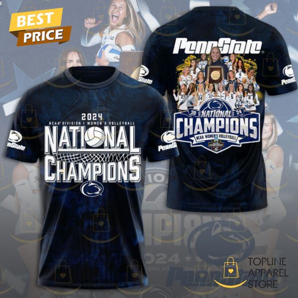 Penn State Nittany Lions Women Volleyball 2024 National Champions 3D T-Shirt