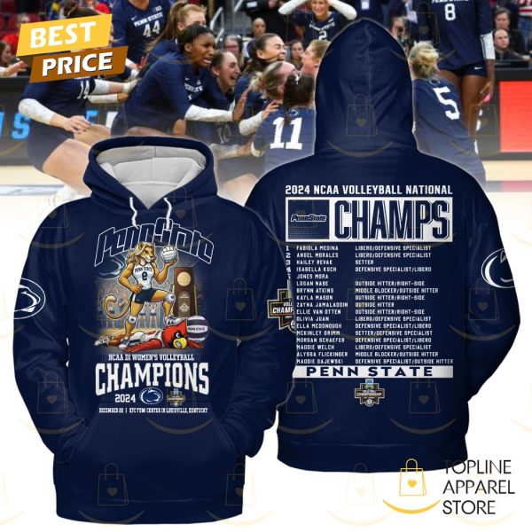 Penn State Nittany Lions Women Volleyball Champions 2024 Hoodie