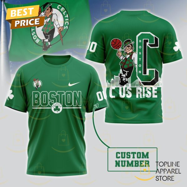 Personalized Boston Celtics Cus Rise 3D T-Shirt