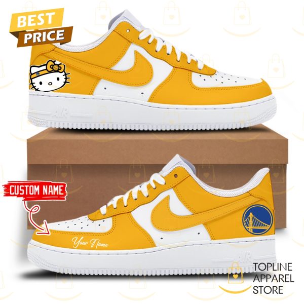 Personalized Golden State Warriors x Hello Kitty Air Force 1