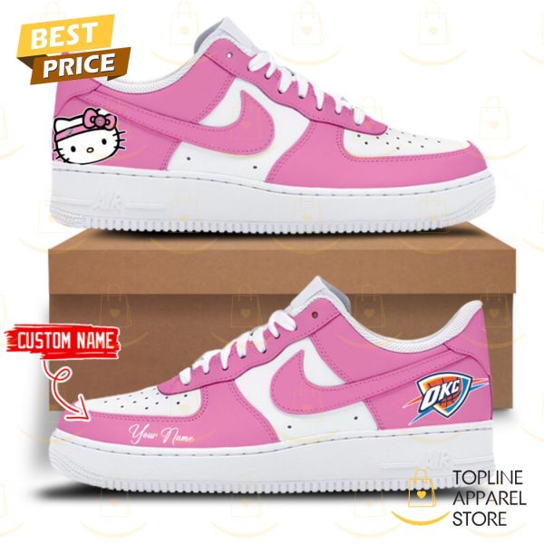 Personalized Oklahoma City Thunder x Hello Kitty Air Force 1 – Pink