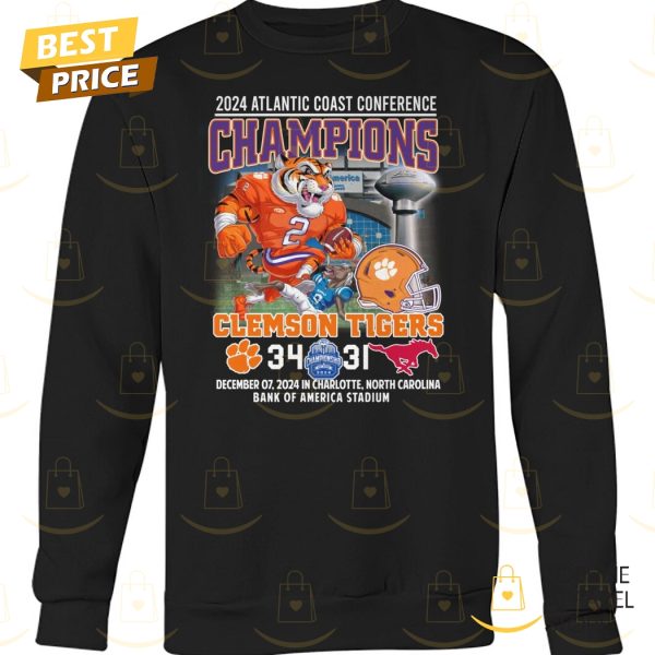 2024 Atlantic Coast Conference Champions Clemson Tigers Unisex T-Shirt