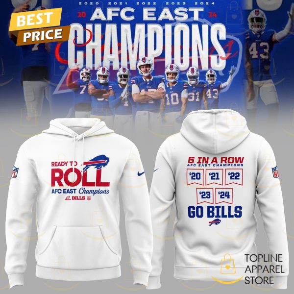 Ready To Roll AFC East Division Champions Buffalo Bills 5 In A Row Hoodie