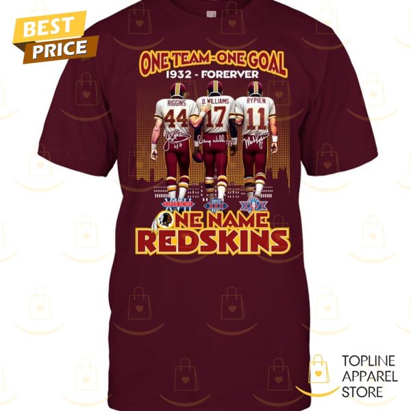 One Team One Goal 1932-Forever Washington Commanders One Name Redskins Signature Unisex T-Shirt