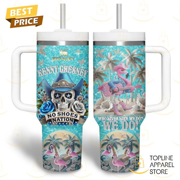 Kenny Chesney No Shoes Nation Tumbler With Handle And Straw