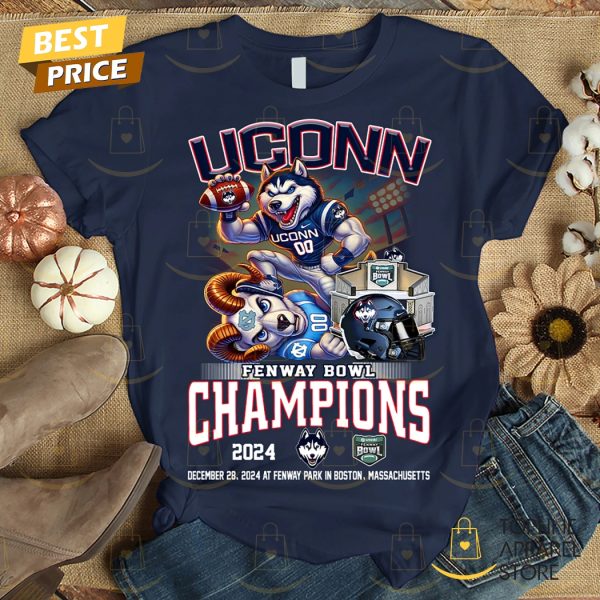 UConn Huskies Fenway Bowl Champions Unisex T-Shirt