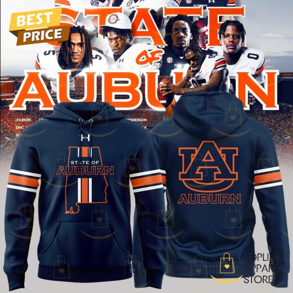 State Of Auburn Tigers Football Design Hoodie