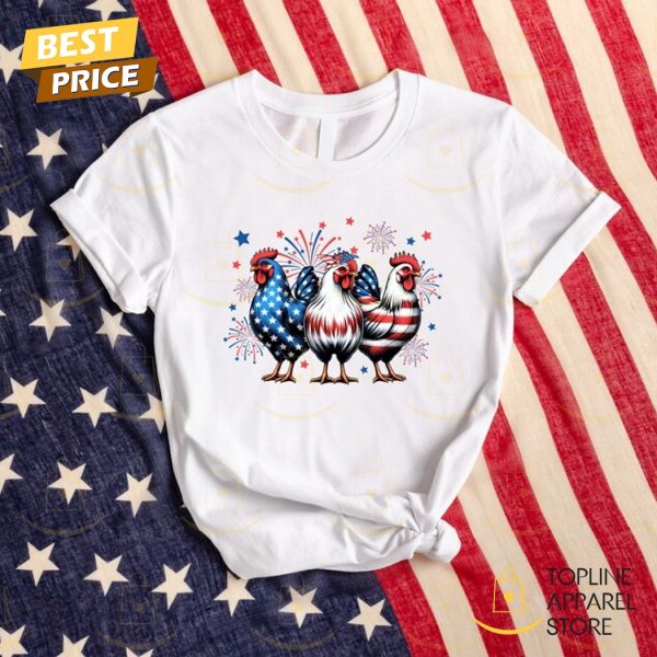 4th Of July Chicken Patriotic Mom Shirt