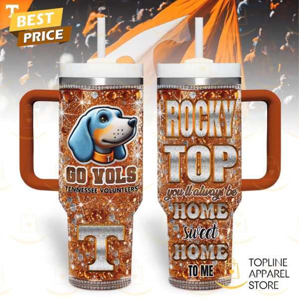 Tennessee Volunteers Go Vols Rocky Top Tumbler With Handle And Straw