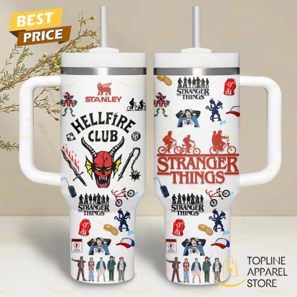 Stranger Things Hellfire Club Tumbler With Handle And Straw