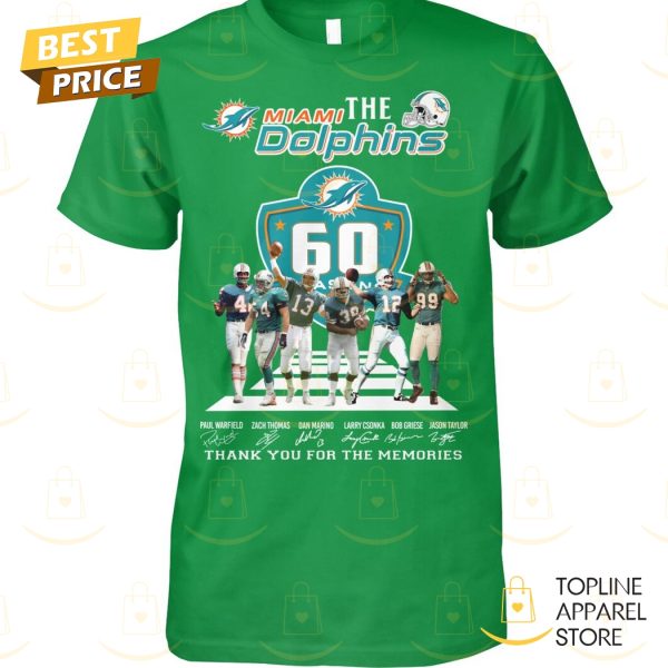 The Miami Dolphins Signature Thank You For The Memories Unisex T-Shirt