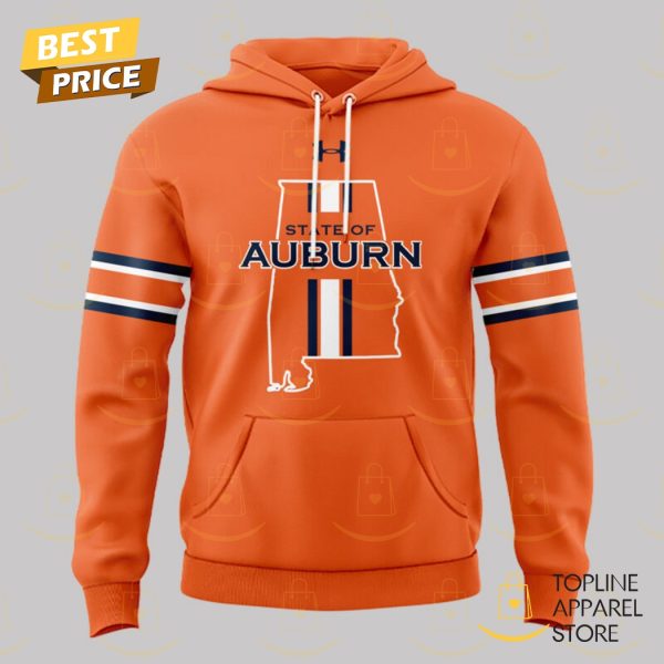 State Of Auburn Tigers Football Design Hoodie – Orange