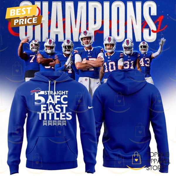 Buffalo Bills Royal Five-Straight AFC East Division Champions Our Time Is Now Hoodie