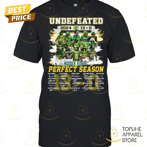 Undefeated 2024 Oregon Ducks Perfect Season Signature Unisex T-Shirt