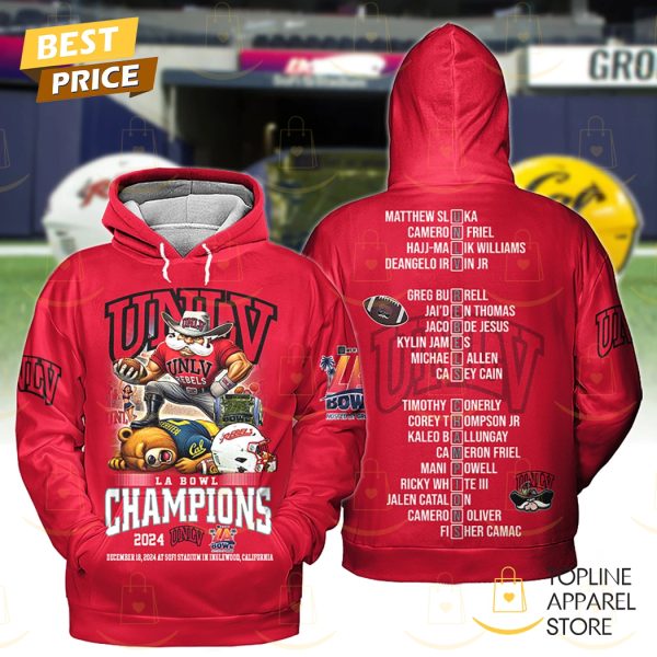 UNLV Rebels LA Bowl Champions 2024 Hoodie