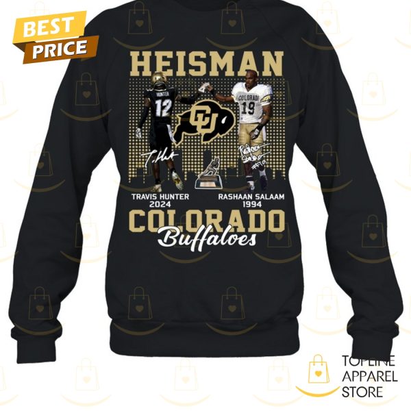 Heisman Travis Hunter  x Rashaan Salaam Signature Colorado Buffaloes Unisex T-Shirt