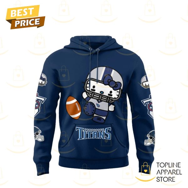 Tennessee Titans x Hello Kitty Logo Design Hoodie