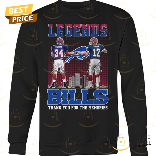 Buffalo Bills Thurman Thomas x Jim Kelly Signature Thank You For The Memories Unisex T-Shirt