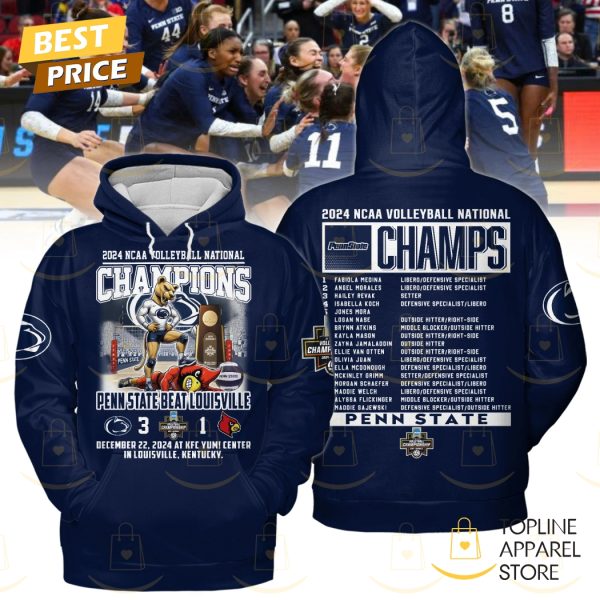 2024 National Champions Penn State Nittany Lions Volleyball Beat Louisville Hoodie