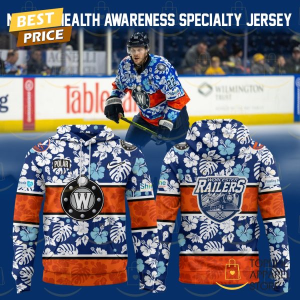 Worcester Railers Mental Health Awareness Specialty Hoodie