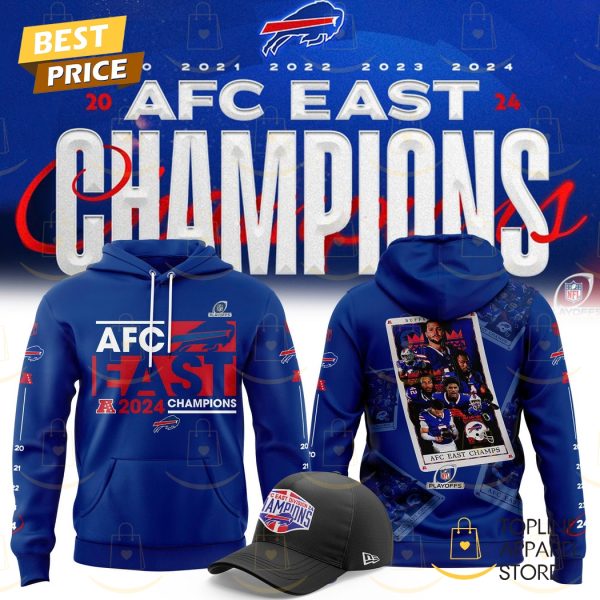 Buffalo Bills 2024 AFC East Division Champions Hoodie – Blue