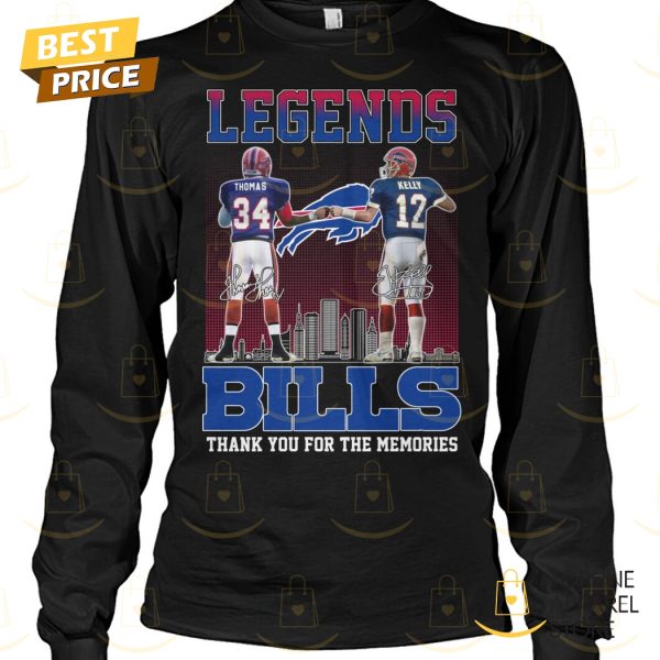 Buffalo Bills Thurman Thomas x Jim Kelly Signature Thank You For The Memories Unisex T-Shirt