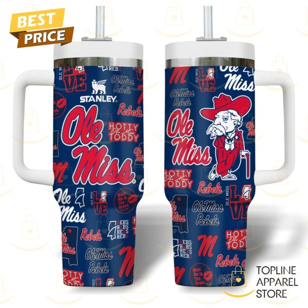 Ole Miss Rebels Tumbler With Handle And Straw