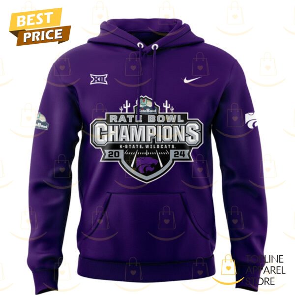 Kansas State Wildcats Football 2024 Rate Bowl Champions Hoodie