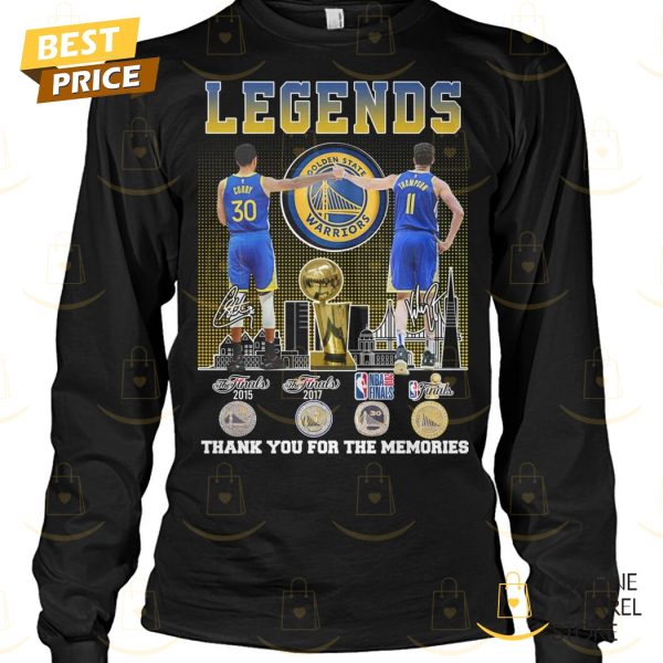 Golden State Warriors Stephen Curry x Klay Thompson Legends Signature Thank You For The Memories Unisex T-Shirt