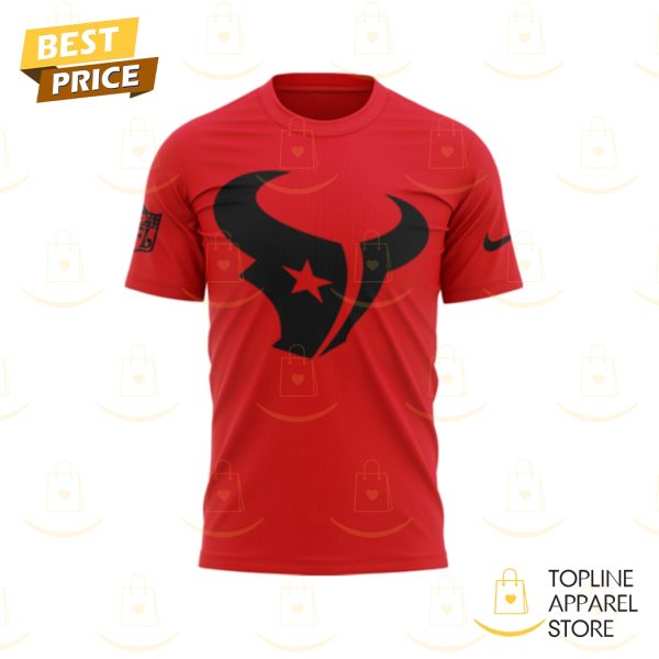 Houston Texans 2024 Battle Red Game 3D T-Shirt