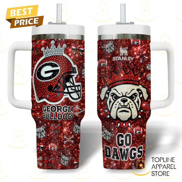 Georgia Bulldogs Go Dawgs Tumbler With Handle And Straw