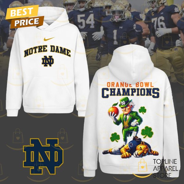 Notre Dame Fighting Irish Orange Bowl Champions White Hoodie