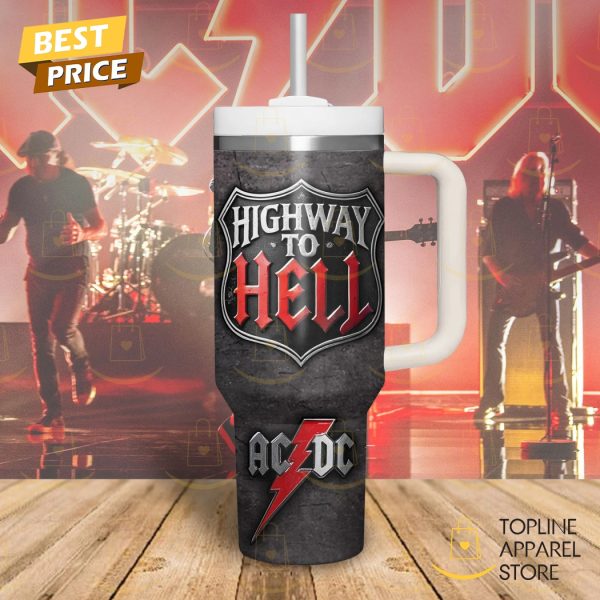 Personalized AC DC Power Up Tour – Highway To Hell Tumbler With Handle And Straw