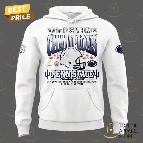 Fiesta Bowl Champions Penn State Nittany Lions 2024 Hoodie – White