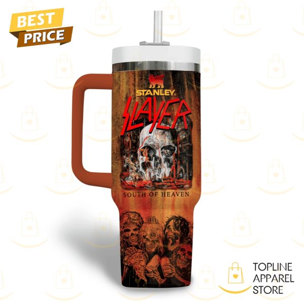 Slayer – Enter To The Realm Of Satan Tumbler With Handle And Straw