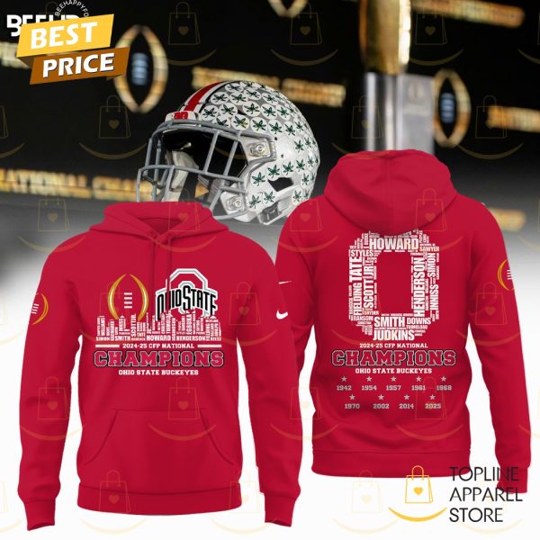 2024-25 CFP National Championa Ohio State Buckeyes Hoodie