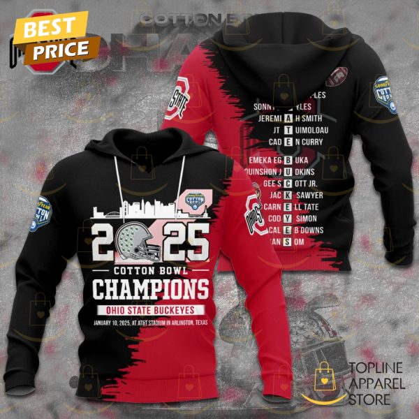 2025 Cotton Bowl Champions Ohio State Buckeyes Hoodie