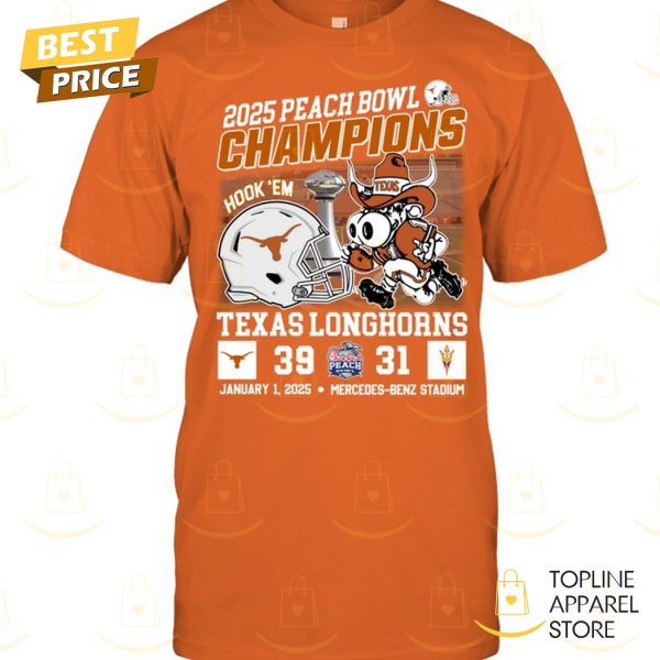 2025 Peach Bowl Champions Texas Longhorns Unisex T-Shirt