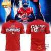 2025 Ole Miss Rebels Taxslayer Gator Bowl Champions 3D T-Shirt – White