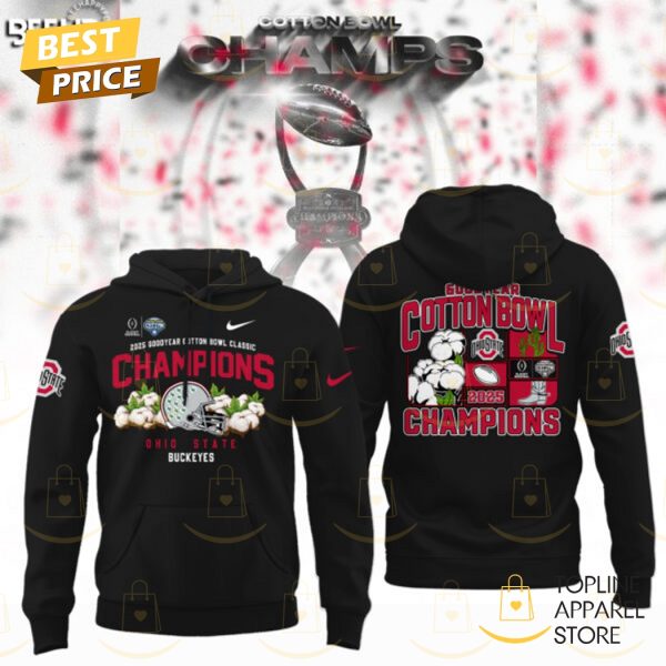 Goodyear Cotton Bowl 2025 Champions Ohio State Buckeyes Hoodie